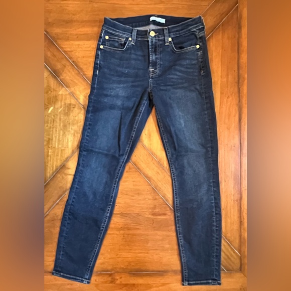 7 For All Mankind Denim - 7 For All Mankind Dark Blue Skinny Jeans
